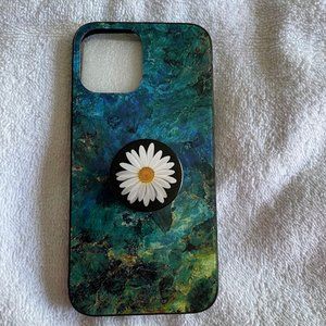 For iPhone 12 Pro Max/12 Pro Luxury Marble Tempered Glass Back Phone Case Cover